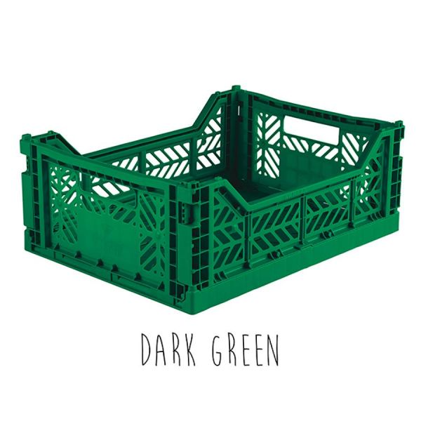 Storage . Folding Crate - Midi / Buy 5 Get 1 Free - Dark Green